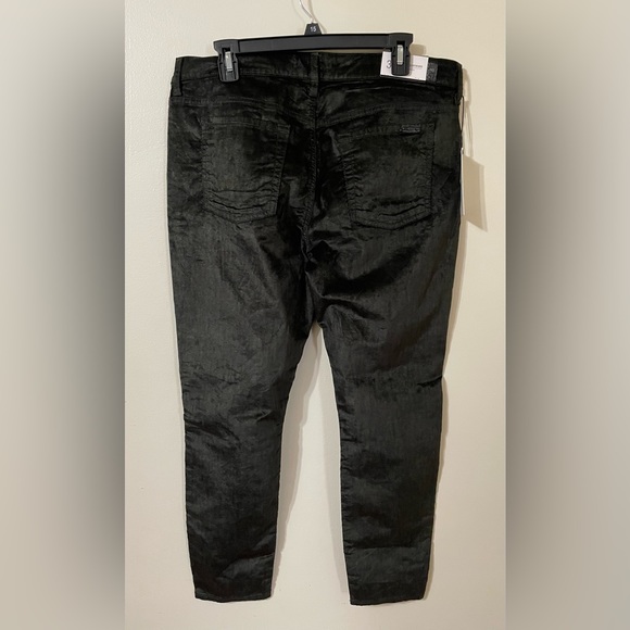 7 For All Mankind Women's Ankle Gwenevere Skinny Jeans Size 32 Evergreen Velvet - Picture 3 of 8